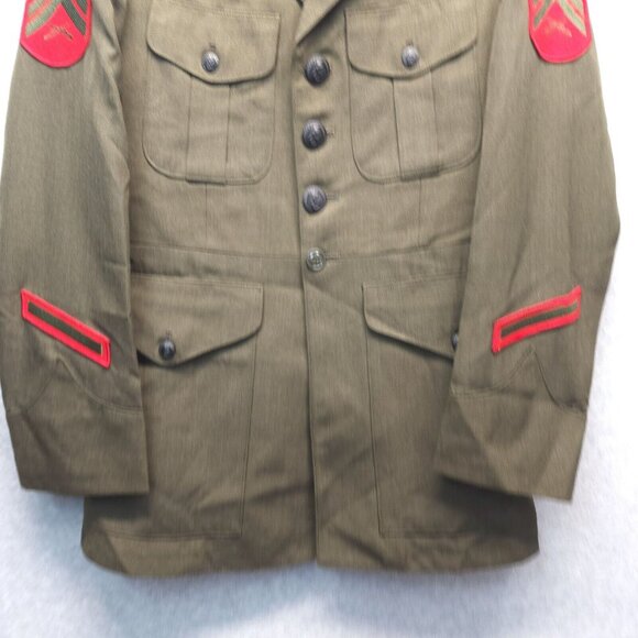 Crown Clothing USMC Corporal Alpha Green Service Jacket and Under Shirt 38R - Picture 4 of 16